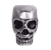 Perle skull - dødningehoved med stort hul. Gunmetal. 12 mm eksempel